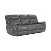 Coaster Conrad Upholstered Motion Sofa Cool Grey Model 650354